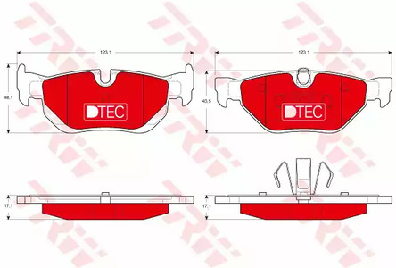 Тормозные колодки TRW GDB1626DTE