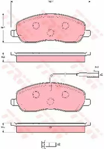 Колодки тормозные дисковые TRW GDB1627