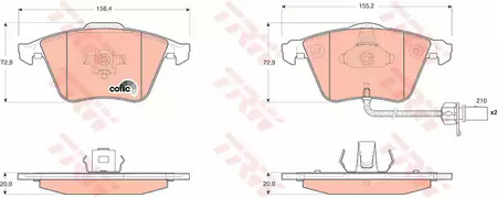 GDB1659 TRW Тормозные колодки