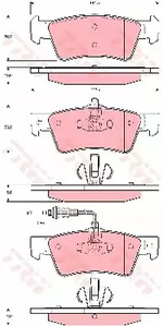 GDB1671 TRW Тормозные колодки