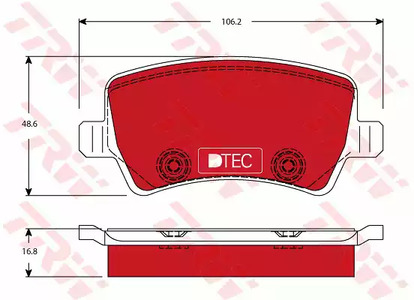 GDB1685DTE TRW Тормозные колодки