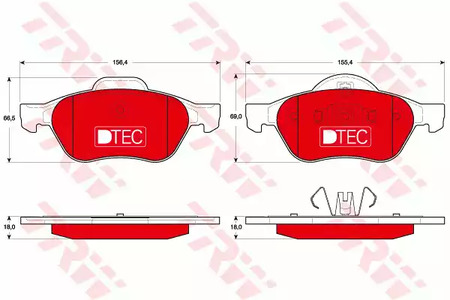 GDB1687DTE TRW Колодки тормозные дисковые