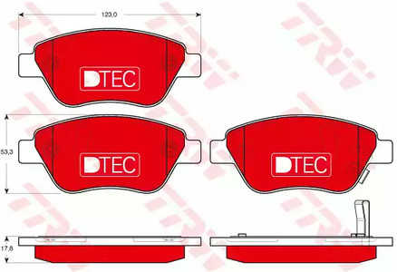 Тормозные колодки TRW GDB1700DTE