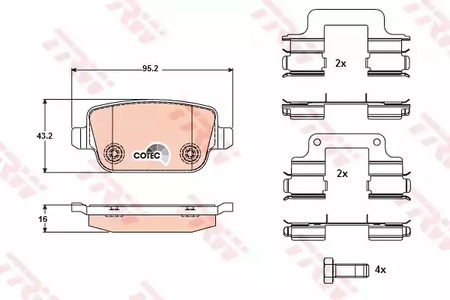 Тормозные колодки TRW GDB1708