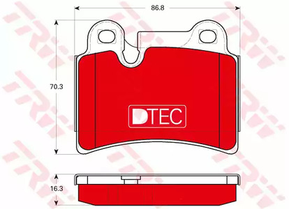 Колодки тормозные дисковые TRW GDB1722DTE