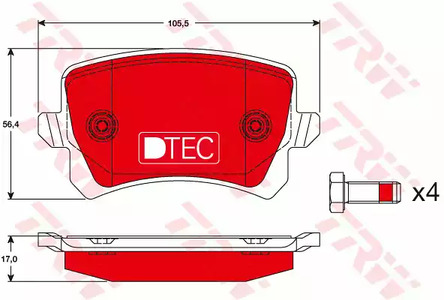 GDB1763DTE TRW Тормозные колодки