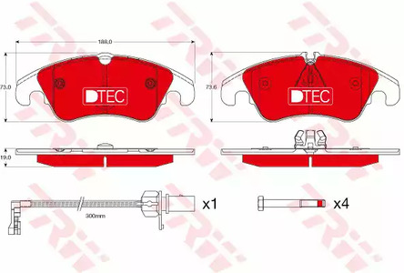 GDB1768DTE TRW Тормозные колодки