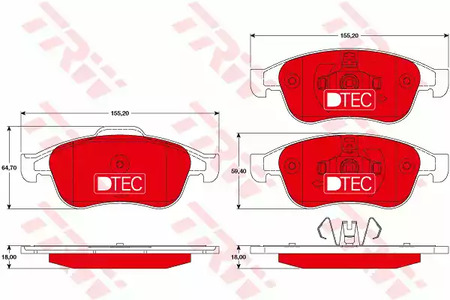 GDB1789DTE TRW Тормозные колодки