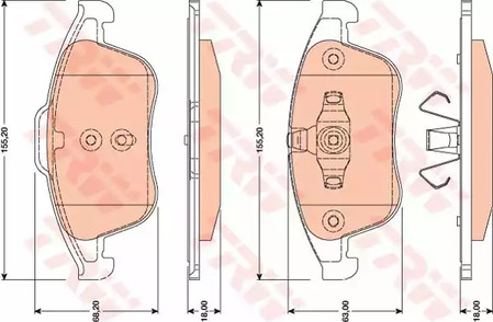 GDB1790 TRW Тормозные колодки