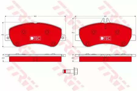 Комплект тормозных колодок дисковый тормоз dtec cotec