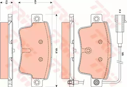 Колодки тормозные дисковые TRW GDB1872