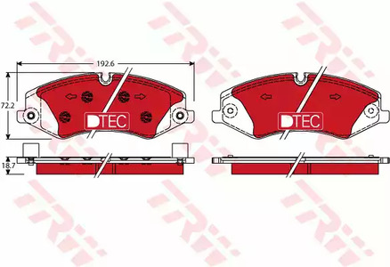 Тормозные колодки TRW GDB1898DTE