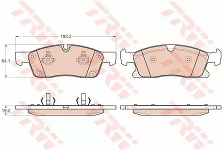 GDB1955 TRW Колодки тормозные дисковые