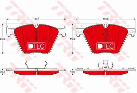 GDB1964DTE TRW Колодки тормозные дисковые