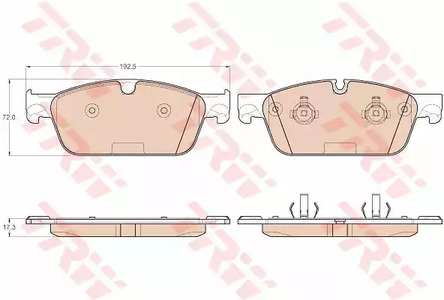 GDB1970 TRW Тормозные колодки