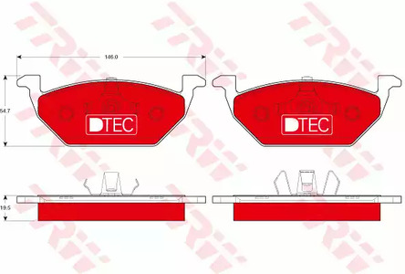 GDB1984DTE TRW Тормозные колодки