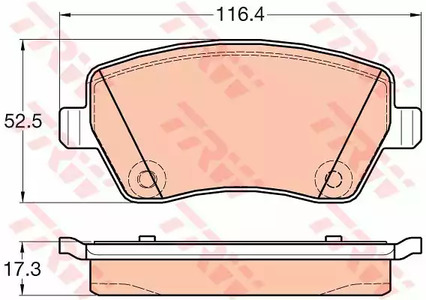GDB2017 TRW Колодки тормозные дисковые