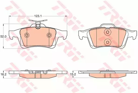 GDB2033 TRW Колодки тормозные дисковые