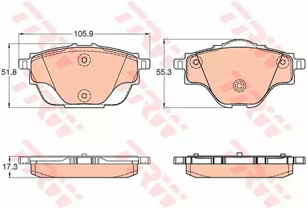 Тормозные колодки TRW GDB2034