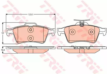 GDB2086 TRW Тормозные колодки