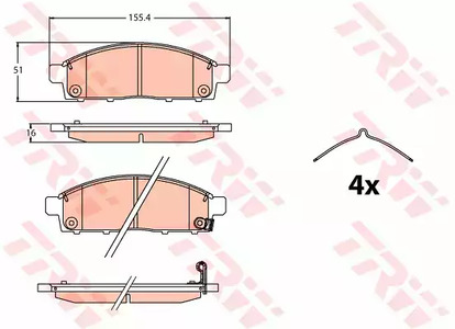 колодки дисковые передние TRW GDB2124