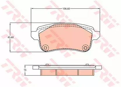 GDB2136 TRW Тормозные колодки