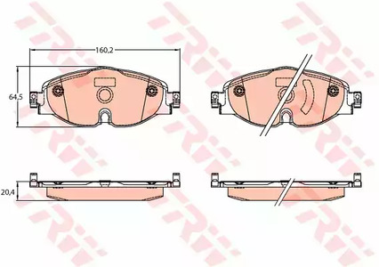 GDB2143 TRW Колодки тормозные дисковые