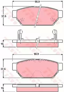 Колодки тормозные дисковые TRW GDB3045