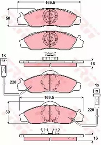 Колодки тормозные дисковые TRW GDB3134