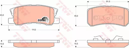 GDB3247 TRW Тормозные колодки