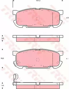 Колодки тормозные дисковые TRW GDB3303