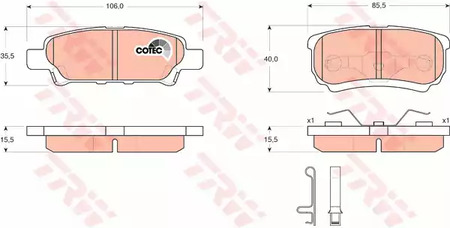 GDB3341 TRW Тормозные колодки