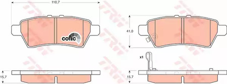 GDB3405 TRW Тормозные колодки