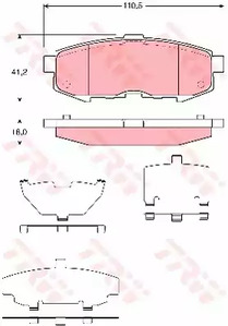 Колодки тормозные дисковые TRW GDB3406