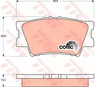 Комплект тормозных колодок дисковый тормоз cotec