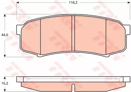 GDB3464 TRW Тормозные колодки
