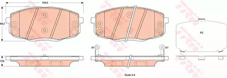 Комплект тормозных колодок дисковый тормоз