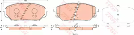 GDB3527 TRW Тормозные колодки