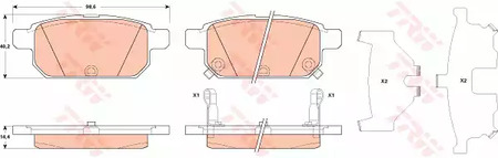 GDB3529 TRW Колодки тормозные дисковые