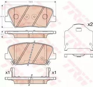 GDB3549 TRW Тормозные колодки