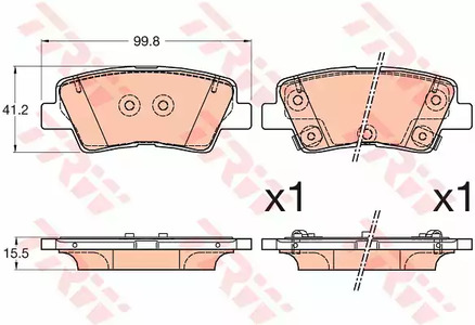 GDB3594 TRW Колодки тормозные дисковые