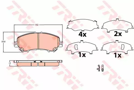 GDB3622 TRW Тормозные колодки