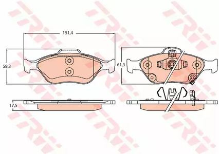 GDB3625 TRW Тормозные колодки