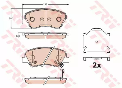 GDB3630 TRW Колодки тормозные дисковые