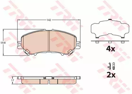 GDB3631 TRW Тормозные колодки