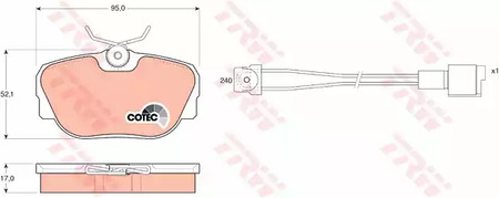 Колодки тормозные дисковые TRW GDB820