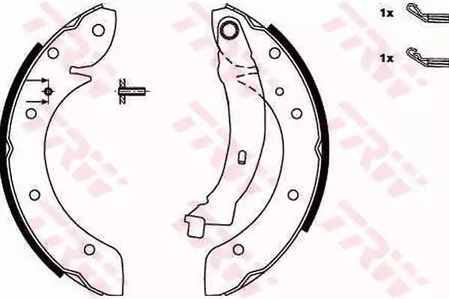 Тормозные колодки задние (барабанные) TRW GS8620