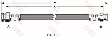Шланг тормозной TRW PHA135