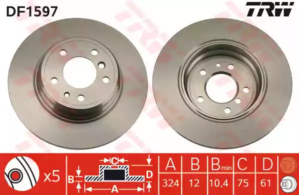 DF1597 TRW Тормозные диски