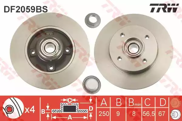 DF2059BS TRW Тормозные диски